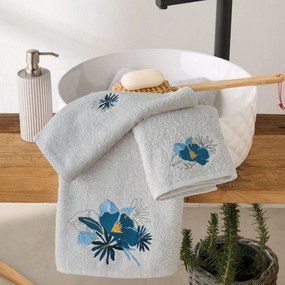 Πετσέτες Kaylani (Σετ 3τμχ) Blue Kentia Towels Set 70x140cm 100% Βαμβάκι
