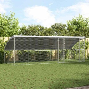 vidaXL Κλουβί Σκύλου 3 pcs Ασημί 6 x 2 x 2 m Γαλβανισμένος χάλυβας