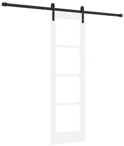 vidaXL Συρόμενη Πόρτα Λευκό 61 x 198.5 εκ. Ξύλο και μέταλλο