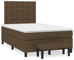 ΚΡΕΒΑΤΙ BOXSPRING ΜΕ ΣΤΡΩΜΑ ΣΚΟΥΡΟ ΚΑΦΕ 120X190 ΕΚ ΥΦΑΣΜΑΤΙΝΟ 3270386