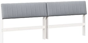 vidaXL Ταπετσαρισμένο κεφαλάρι Ανοιχτό γκρι 200 cm