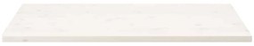 vidaXL Επιφάνεια Τραπεζιού Ορθογ. Λευκή 100x60x2,5 εκ. από Μασίφ Πεύκο