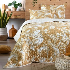 Κουβερλί King Size 2 Όψεων (240x260) + Διακοσμητικές Μαξιλαροθήκες S-F Bamako P5C293001 Moutarde
