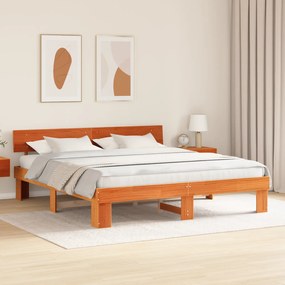 vidaXL Σκελετός Κρεβατιού Καφέ κεριού 180 x 200 cm Ξύλο πεύκου