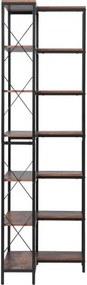 VEVOR 7 Tier Corner Bookshelf Tall Corner Bookcase Storage L-Shaped Organizer