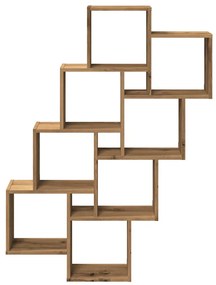 Ράφι κύβος τοίχου Artisan Oak 90x15x119,5cm Κατασκευασμένο ξύλο - Καφέ