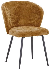 Καρέκλα Karg pakoworld camel ύφασμα-πόδι μαύρο μέταλλο 57x62x80εκ