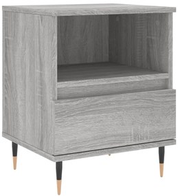 vidaXL Κομοδίνα 2 τεμ. Γκρι Sonoma 40 x 35 x 50 εκ. από Επεξεργ. Ξύλο