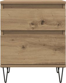 vidaXL Κομοδίνο τεχνίτης Δρυς 40x35x50 εκ. από Επεξεργασμένο Ξύλο