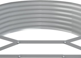 vidaXL Ζαρντινιέρα Ασημί 322x100x36 εκ. Γαλβανισμένος χάλυβας