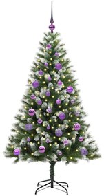 vidaXL Τεχνητό Δέντρο Χριστουγέννων με μέρη που αναδιπλώνονται και χιονάκι