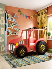 Παιδικό Κρεβάτι Tractor-Kokkino