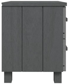 vidaXL Κομοδίνο HAMAR 2 Τεμ. Σκ. Γκρι 40x35x44,5εκ. Μασίφ Ξύλο Πεύκου