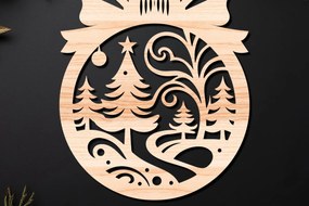 Σετ των 3 Intra απο ξύλο plywood 3mm-4mm πάχος Χριστουγεννιάτικο Στολίδι Δίασταση 8x8 cm INTRAFABR-110212331