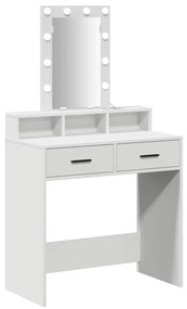 vidaXL Τραπέζι περιποίησης Λευκό 79 x 41 x 140 εκ. Επεξεργασμένο ξύλο