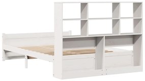 vidaXL Κρεβάτι Βιβλιοθήκη Χωρίς Στρώμα 120x190 εκ Μασίφ Ξύλο Πεύκου