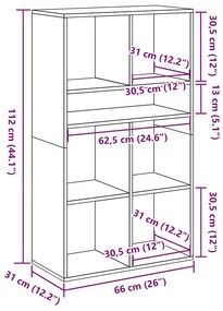 ΒΙΒΛΙΟΘΗΚΗ ΓΚΡΙ ΤΟΥ ΣΚΥΡΟΔΕΜΑΤΟΣ 66X31X112 ΕΚ. ΑΠΟ ΜΟΡΙΟΣΑΝΙΔΑ 860304