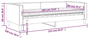 ΚΑΝΑΠΕΣ ΚΡΕΒΑΤΙ ΜΕ ΣΤΡΩΜΑ ΜΑΥΡΟ 90 X 190 ΕΚ. ΥΦΑΣΜΑΤΙΝΟ 3196572