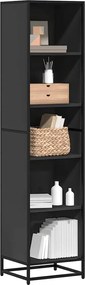 vidaXL Βιβλιοθήκη Μαύρη 40x35x170,5 εκ. από Μοριοσανίδα
