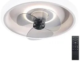 POWERTECH ανεμιστήρας οροφής HLL-0107 με LED φως, 80W, Φ50x12cm, λευκός