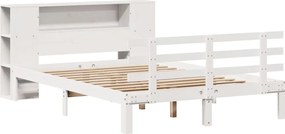 vidaXL Κρεβάτι Βιβλιοθήκη Χωρίς Στρώμα 120x200 εκ Μασίφ Ξύλο Πεύκο