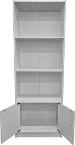 Βιβλιοθήκη Tekaro pakoworld σε λευκή απόχρωση 60x29x166εκ