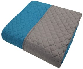 Κουβερλί Microfiber Ultrasonic Extra Υπέρδιπλο 240x260εκ. Γκρι-Πετρόλ Le Blanc 7015003-4