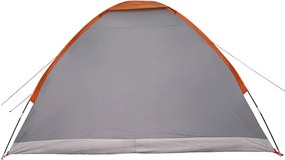 vidaXL Σκηνή Camping 4 ατόμων Γκρι και Πορτοκαλί