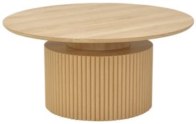 Τραπέζι σαλονιού Opols  mdf σε  φυσική απόχρωση Φ90x42εκ