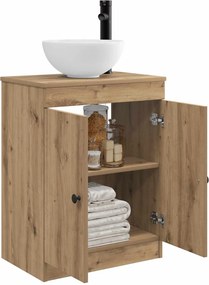 vidaXL Καθρέφτης μπάνιου με νιπτήρα Artisan Δρυς 54 x 35 x 83 εκ