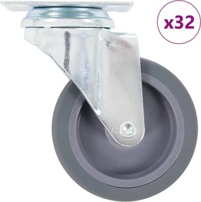 vidaXL Ρόδες Περιστρεφόμενες 32 τεμ. 75 χιλ.