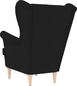 vidaXL Πολυθρόνα Μαύρη 74x84x100 εκ. Υφασμάτινη