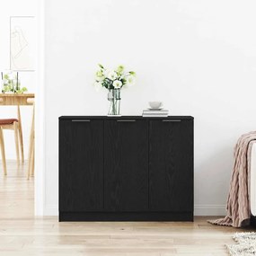 vidaXL Πλαϊνό γραφείο Μαύρη Οξυά 90,5 x 30 x 70 εκ. Επεξεργασμένο ξύλο