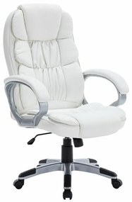 Καρέκλα γραφείου Mesa 378, Άσπρο, 112x72x66cm, Με μπράτσα, Με ρόδες, Μηχανισμός καρέκλας: Ασύγχρονος | Epipla1.gr