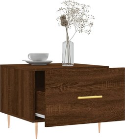 vidaXL Τραπεζάκια Σαλονιού 2 τεμ Brown Oak 50x50x40 εκ Επεξ. Ξύλο