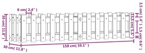 ΖΑΡΝΤΙΝΙΕΡΑ ΜΕ ΣΧΕΔΙΟ ΦΡΑΧΤΗ 150X30X30ΕΚ. ΕΜΠΟΤΙΣΜ. ΞΥΛΟ ΠΕΥΚΟΥ 832491