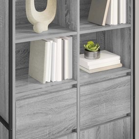 vidaXL Πλαϊνό γραφείο 2 pcs Γκρίζο Σονομα 81 x 36 x 150.5 εκ.