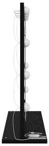 vidaXL Καθρέφτης Vanity με LED Φώτα Μαύρο Δρύς 60x55x18 εκ.