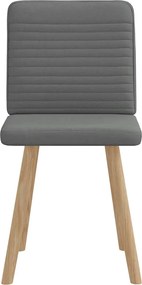 vidaXL Καρέκλες Τραπεζαρίας 2 τεμ Σκ. Γκρι Υφασμάτινες