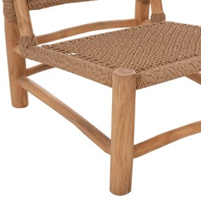 ΚΑΡΕΚΛΑ LONDER HM5986 ΞΥΛΟ TEAK ΣΕ ΦΥΣΙΚΟ ΚΑΙ ΣΥΝΘΕΤΙΚΟ RATTAN 63x77x77Υεκ. - HM5986