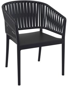 Πολυθρόνα Portofino 20.0872 58x58x80cm Black