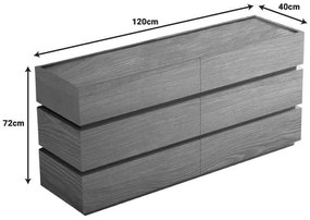 Συρταριέρα Sonlen pakoworld mdf σε oak απόχρωση 120x40x72εκ