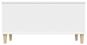 Τραπεζάκι Σαλονιού Λευκό 90x44,5x45 εκ. από Επεξεργασμένο Ξύλο - Λευκό