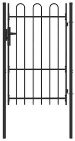 vidaXL Πύλη Φράχτη Γκρι 100 x 150 cm Χάλυβας με Επικάλυψη Πούδρας
