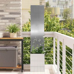 vidaXL Οθόνη Ιδιωτικότητας Κήπου Ασημί 32 x 32 x 150 εκ