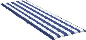 vidaXL Μαξιλάρι Ξαπλώστρας Μπλε &amp; Λευκό Ριγέ από Ύφασμα Oxford
