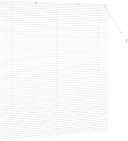 vidaXL Βενετσιάνικη Σκίαση Λευκό 175 x 155 εκ 25 χιλ. Αλουμίνιο