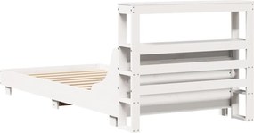 vidaXL Σκελετός Κρεβ. Χωρίς Στρώμα Λευκό 90x200 εκ Μασίφ Πεύκο