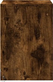 vidaXL Κομοδίνα με Φώτα LED 2 τεμ. Καπνιστή Δρυς από Επεξεργ. Ξύλο