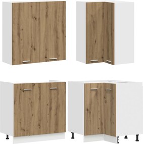 vidaXL Μονάδα κουζίνας LYON 8 pcs Artisan Δρυς Επεξεργασμένο Ξύλο